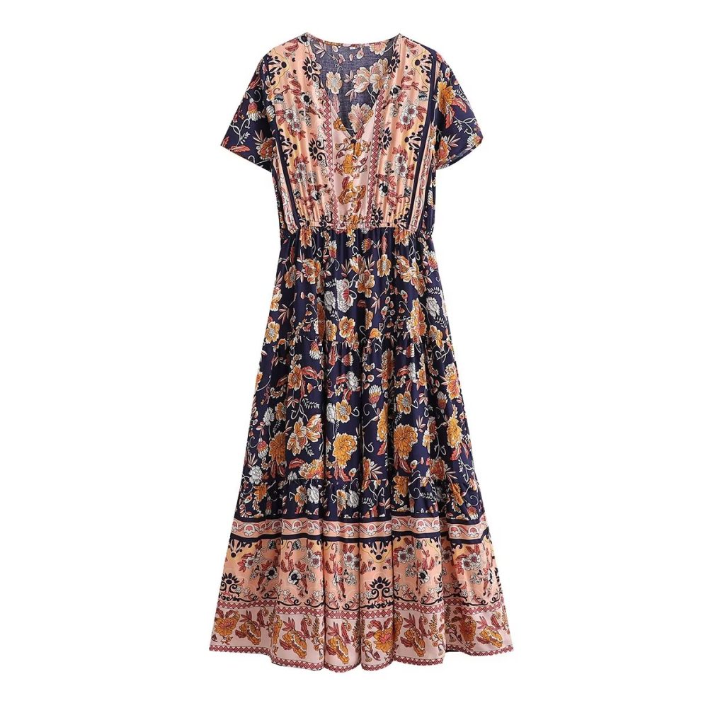 Summer Holiday Bohemian Rayon Positioning Floral for Women