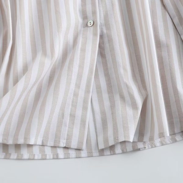 Blue Striped Shirt Women Loose Spring Autumn Korean Long Sleeve Bottoming Shirt Design Blouse