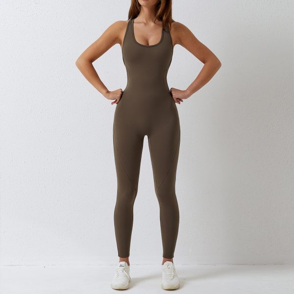 Tight One Piece Aerial Beauty Back Yoga Clothes Women High Elastic One Piece Yoga Jumpsuit Women