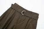 Summer Women Clothing Commuting Army Green Straight Cargo Pants