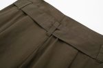 Summer Women Clothing Commuting Army Green Straight Cargo Pants