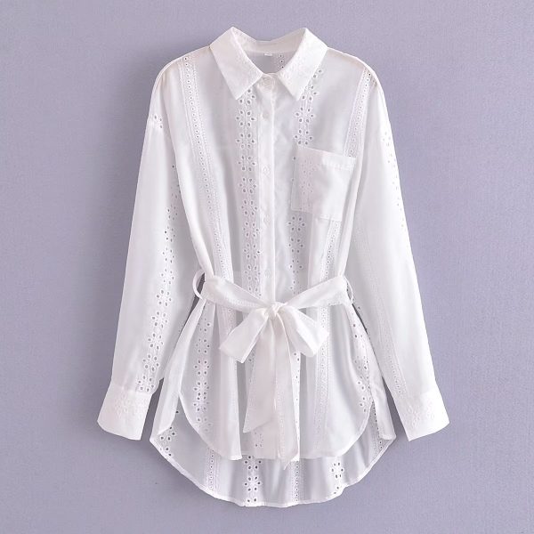 Women Embroidered Elegant Long Sleeved Shirt