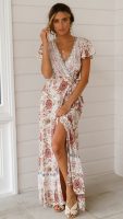 Summer Casual Holiday Floral Print Dress Sexy Dress Women Clothing