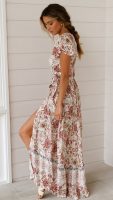 Summer Casual Holiday Floral Print Dress Sexy Dress Women Clothing