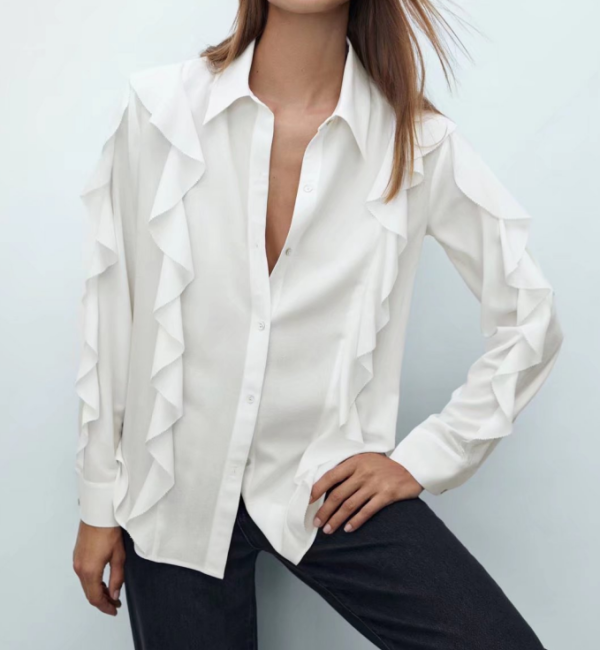 Women Clothing Street Elegant Cardigan Long Sleeve Collared Loose Women Shirt