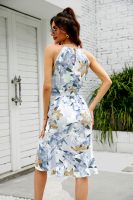 New Popular  Halterneck Printed Dress Short