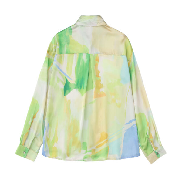 Amoi Women Long-Sleeved Tie-Dye Printed Shirt