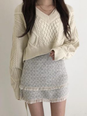 HOUZHOU-Japanese-Sweet-Lace-Up-Knit-Sweater-Women-Cute-Sexy-Back-Irregular-V-neck-Loose-Long-1