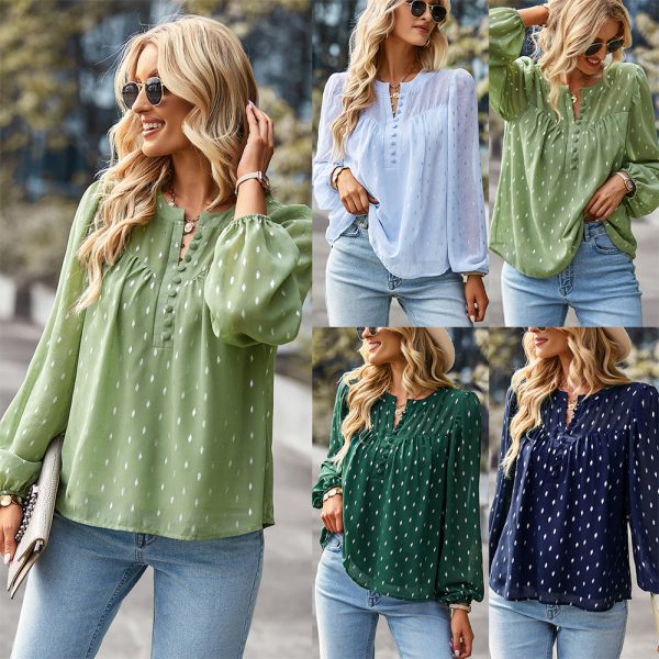 Single Breasted Top Spring Autumn Long Sleeve Casual Women Clothing