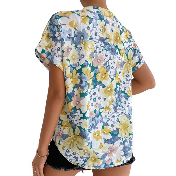 Printed Top Summer Casual Vacation Women Shirt