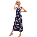 Summer Printed Sling Slit Dress Maxi Dress for Women Sundress