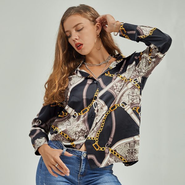 Shirt Women Autumn Retro Minority Loose Hong Kong Long Sleeve Design Chiffon Top