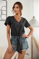 Summer Sexy V-neck Lace-up Top