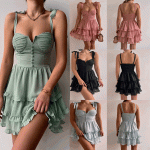 Summer Sweet Sexy Solid Color Chiffon Dress