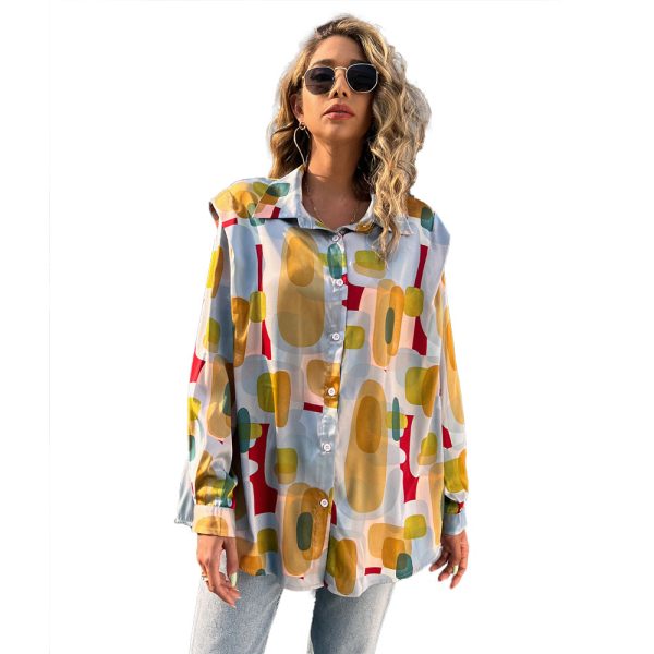 Women Clothing Shirt Summer Plaid Batwing Long Sleeve Loose Top for Women