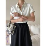 French Simplicity Tencel Small Shirt Women Summer Niche