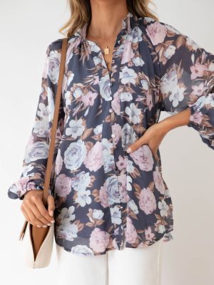 Autumn Winter Printed Button Shirt