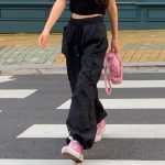Summer Street Loose Casual Trend Multi Pocket Workwear Low Waist Ankle Banded Pants Women