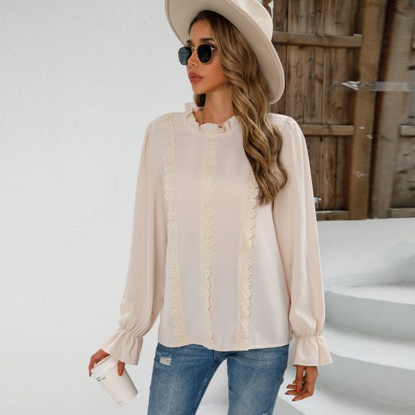 Women Clothing Autumn Winter Shirts Women Long Sleeved Top