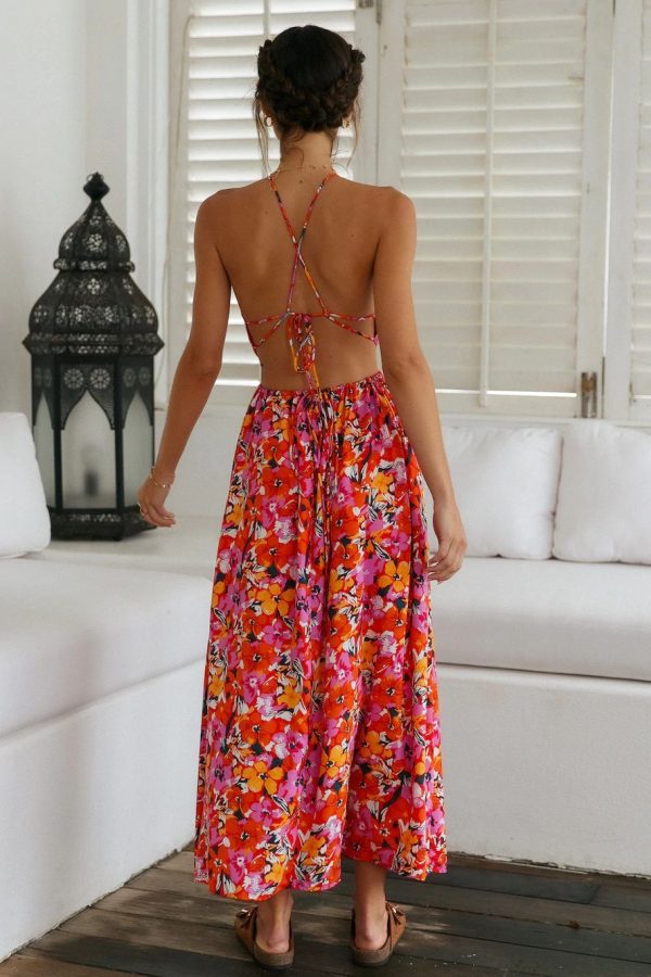 Summer New Elegant Beach Halter Sexy Dress