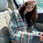 Winter Knit for Women Pullover Top Vintage Long Loose Sweaters Warm Korea Fashion Kawaii