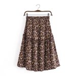 Skirt Summer High Waist One Piece Dotted Printed Fringed Skirt