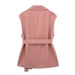Slim Fit Slimming Top Casual Simple Waistband Soft Vest Cold Solid Color Comfort Vest Set