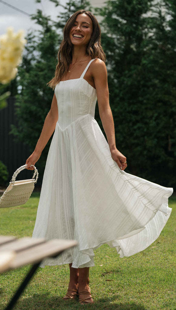 Women Clothing Sleeveless Maxi Dress with Irregular Asymmetric Hem