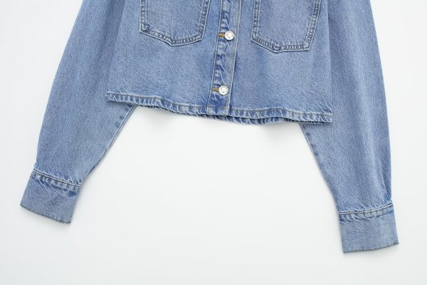 Summer Women  Short Denim Jacket Coat Mid Length Skirt Set