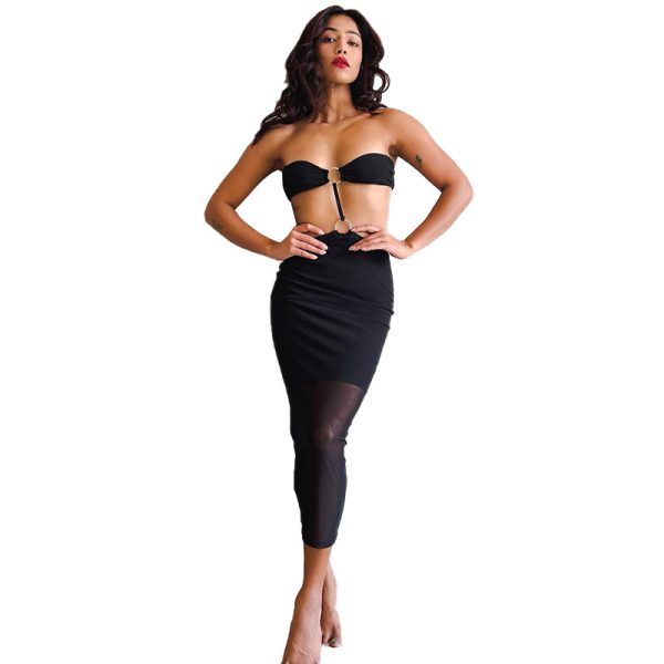 Women Clothing Summer Sexy Bandeau Dress Niche Fight Tulle