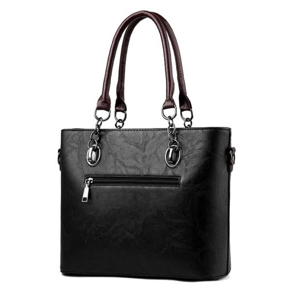 Vanessas Big Ladies Hand Bag For Women Solid Shoulder Bag Leather Handbag