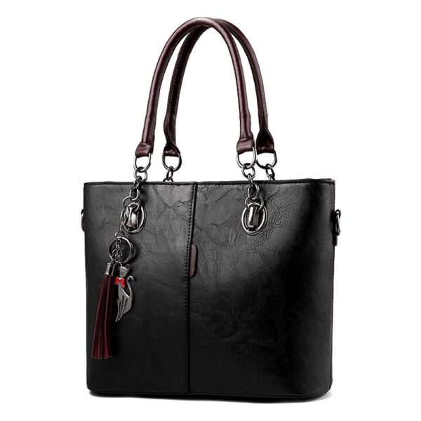 Vanessas Big Ladies Hand Bag For Women Solid Shoulder Bag Leather Handbag