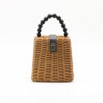 Brand Designer bead hand-woven straw bag women small Tote Bags