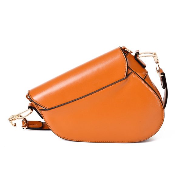 Luxury PU Leather Saddle Bag for Women - Designer Fashion Shoulder Crossbody Handbag with Wide Strap