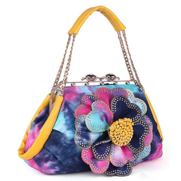 New Designer Women Handbag Colorful Flower Women's Tote Women Messenger Bags Fashion Ladies Shoulder Bag