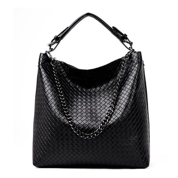 Chain Bucket Women Bag New Fashion PU Leather Women Shoulder Bag Big Luxury Bag