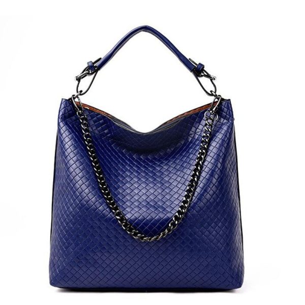 Chain Bucket Women Bag New Fashion PU Leather Women Shoulder Bag Big Luxury Bag