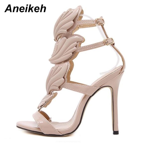 Golden front stylish high heels for women