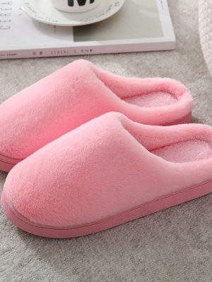 Women’s Warm Cotton Flat Indoor Comfortable Soft Slippers