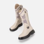 Vanessas autumn Thigh High Boots PU Embroider Sewing Ladies Boot