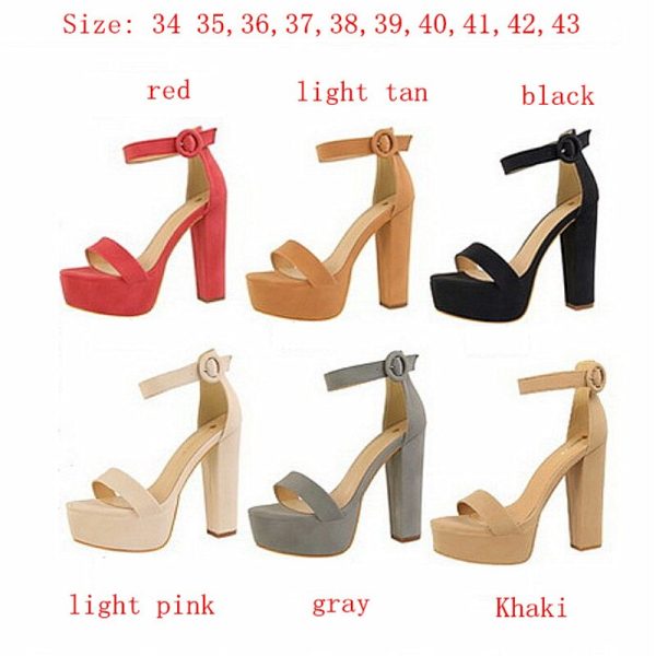 Women's Elegant High Heels Sandals with 13cm Super High Heel and Waterproof Platform Toe - Banquet Shoes by Vanessas