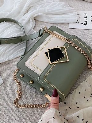 Chain Pu Leather Crossbody Bags For Women