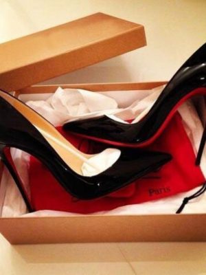 Vanessas Women's Red Sole Pumps - Sexy Pointed Toe Black High Heel Shoes for Weddings