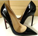 Vanessas Women's Red Sole Pumps - Sexy Pointed Toe Black High Heel Shoes for Weddings
