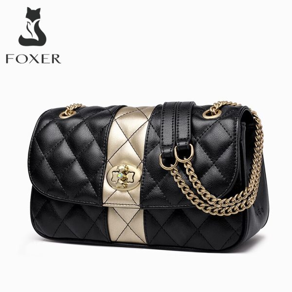 Vanessas Women Crossbody Shoulder Bag Diamond Lattice Handbag Lady Purse Split Leather Chain Strap Messenger Bag Valentine Day Gift