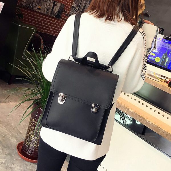 Fashion Women Backpack Women's PU Leather Backpacks Girl School Bag High Quality vintage shoulder Bags