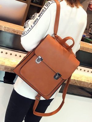 Fashion Women Backpack Women's PU Leather Backpacks Girl School Bag High Quality vintage shoulder Bags