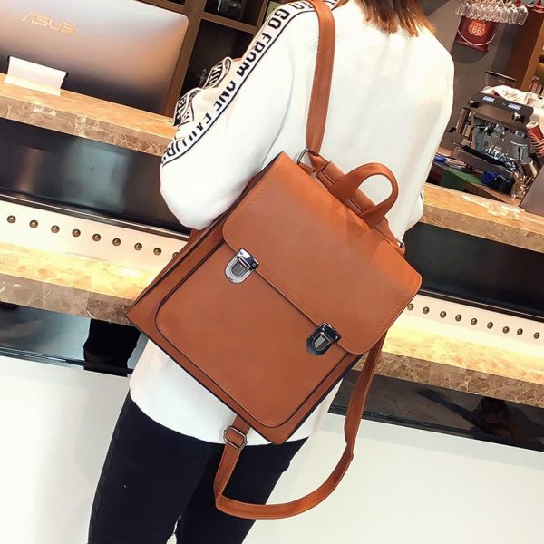 Fashion Women Backpack Women's PU Leather Backpacks Girl School Bag High Quality vintage shoulder Bags