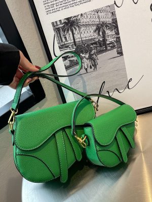 Women's Fashion Solid Color Flap Handbag & Purse Brand Design One Shoulder Bag
