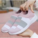 Vanessas Women Sneakers Casual Shoes Walking Knitted Flat Sock Sneakers